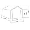 Immagine di Casetta misure mt.3,04x6,01 h.2,44 con copertura in PE rinforzato senza pavimento art.AT3061