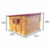 Immagine di Casetta misure mt.3,00x3,00 h.1,85/2,30 tavole ad incastro senza pavimento art.LA3030.02