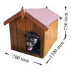 Immagine di Cuccia per cani misure mt.0,70x1,10 h.0,75 con pavimento art.NC0711.01