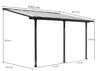 Immagine di Pergola misure mt.4,18x3,07 h.2,10/2,99 in alluminio addossata per terrazzo art.TT3042AL